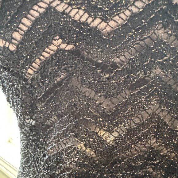 Jump Apparel Long Formal Black Ombre Chevron Strapless Gown Dress - Picture 12 of 16